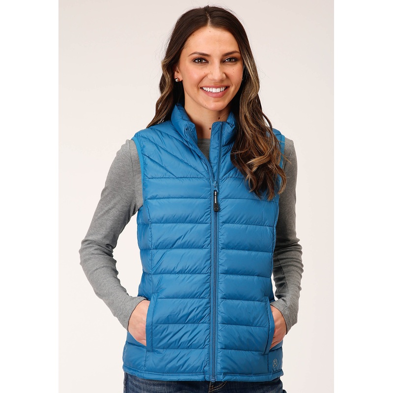 Womens Down  Cushable Down Filled Vest  Teal XS