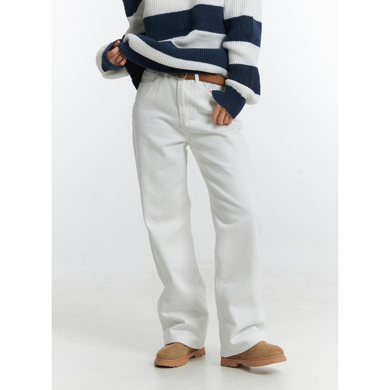 Fleece Wide Pants OD307 White S