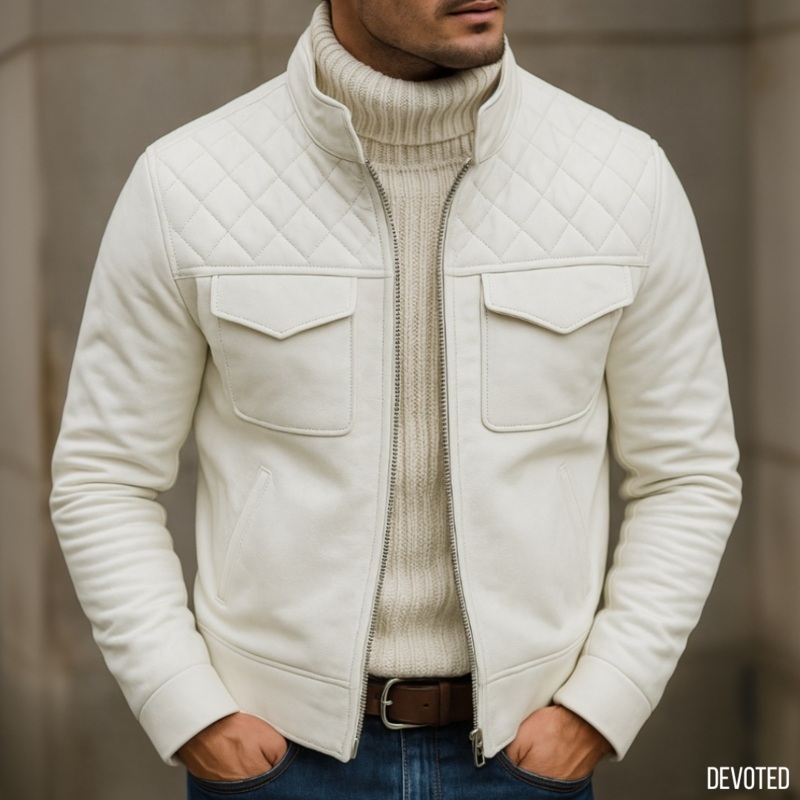 Gambet Jacket XS White Leather