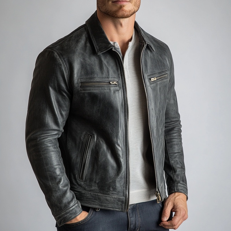 Hector Jacket XS Grey Leather