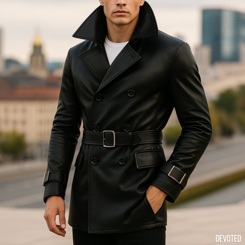 Seagull Coat XS Black Leather