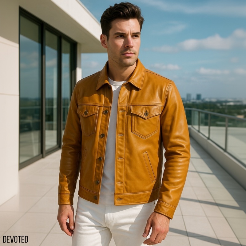 Agnes Jacket XS Yellow Leather