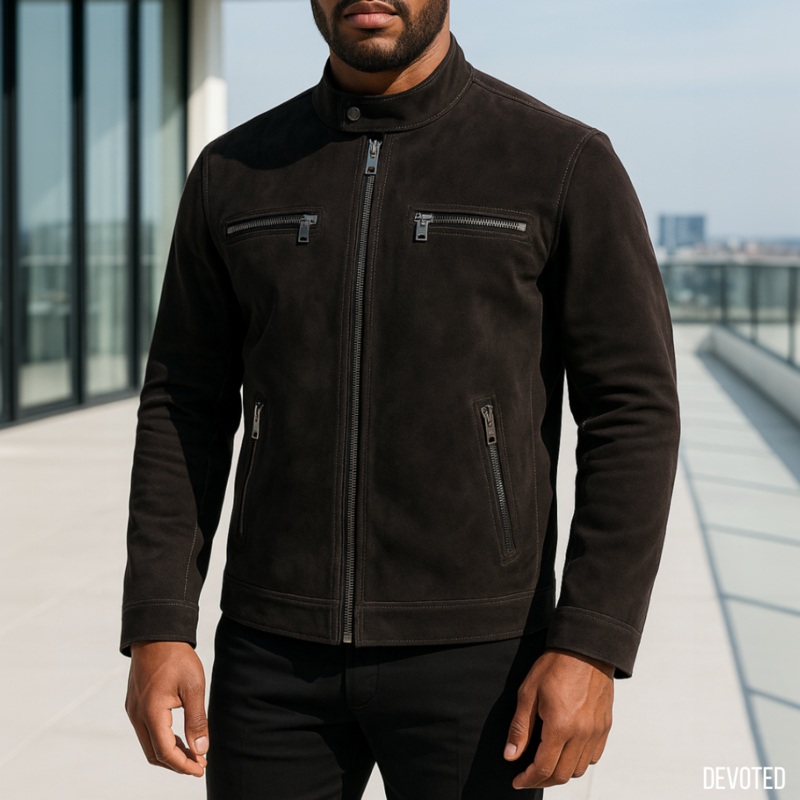 Antonov Jacket XS Black Suede