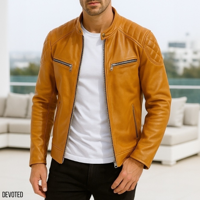 Bolton Jacket XS Yellow Leather