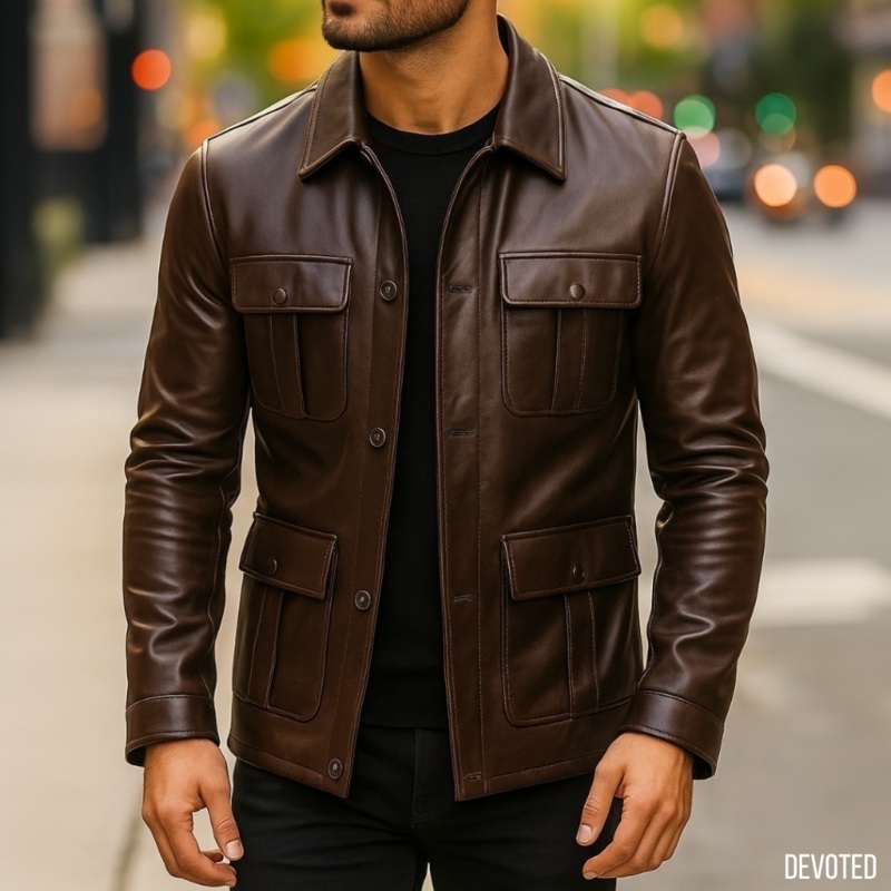 Dune Jacket XS Brown Leather