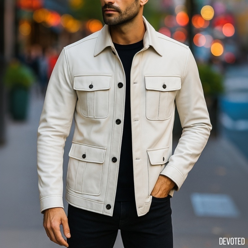 Dune Jacket XS White Leather