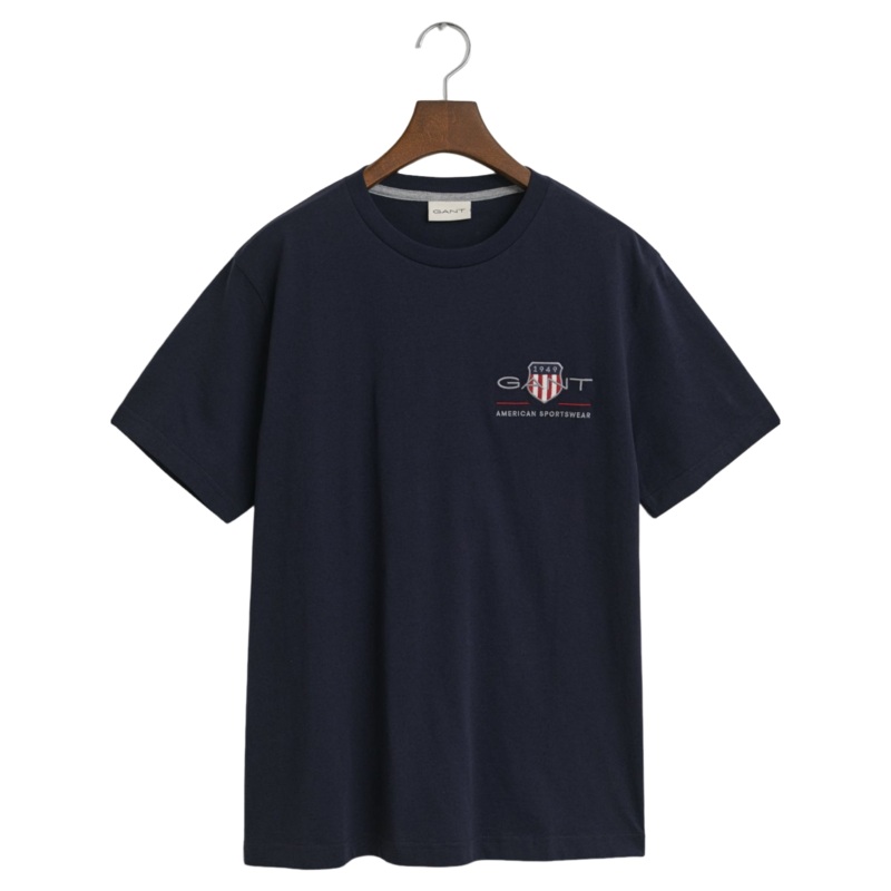 GANT Embroidered Archive Shield T-Shirt Evening Blue Medium