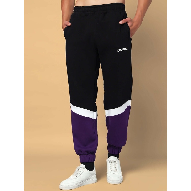 HARLEY FLEECE COLORBLOCK JOGGER PURPLE XS