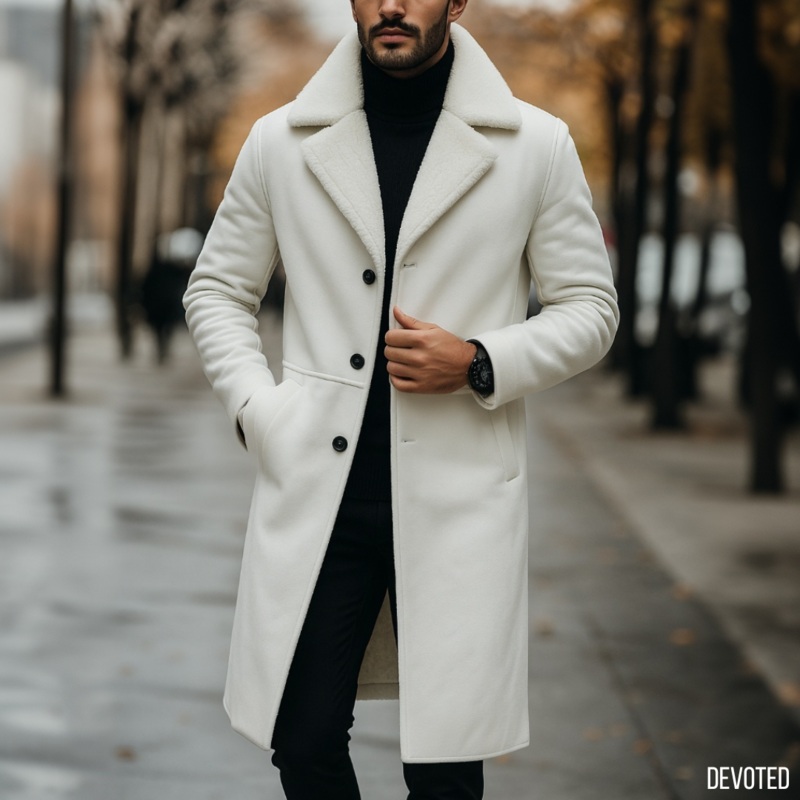 Kingfisher Long Coat XS White Leather