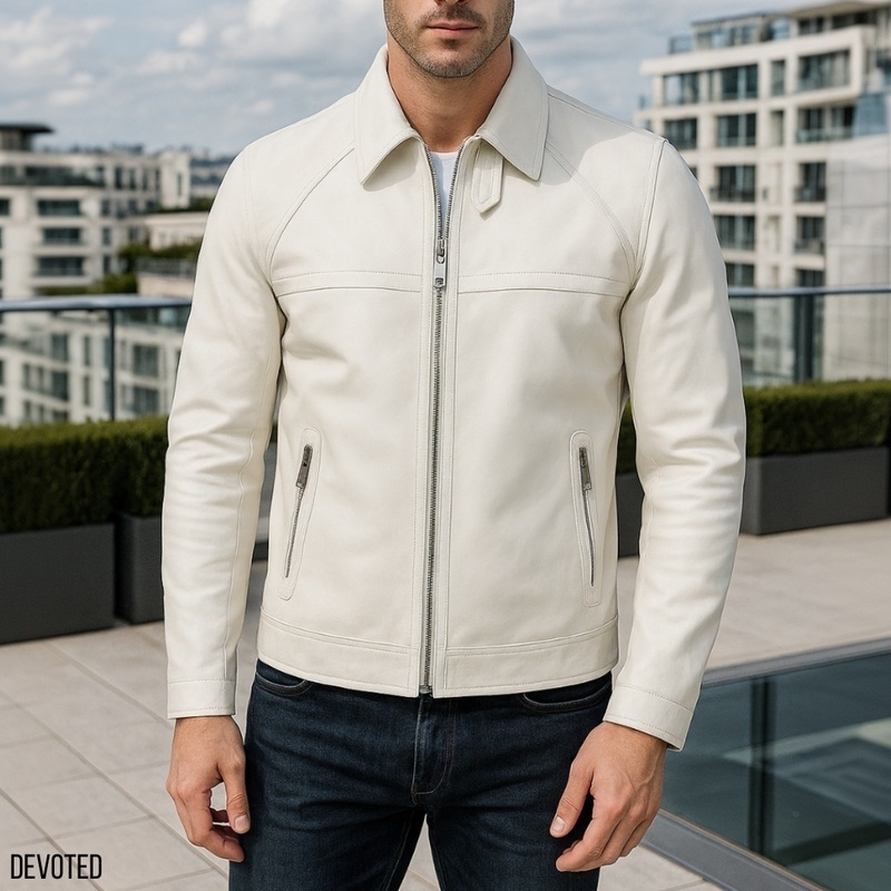 Tomcat Jacket XS White Leather