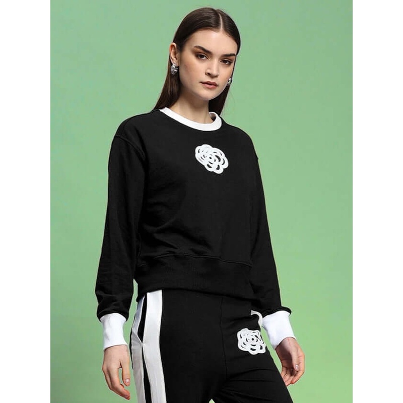 WOMEN’S JESSFLICK RELAXED FIT SWEATSHIRT BLACK XS