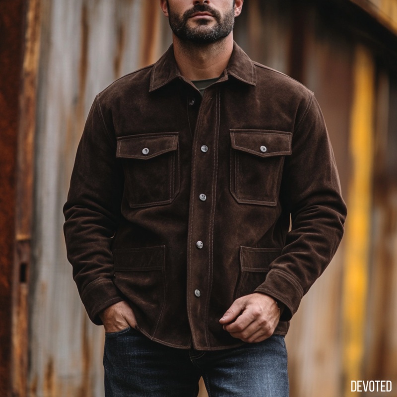 Commodore Jacket XS Brown Suede