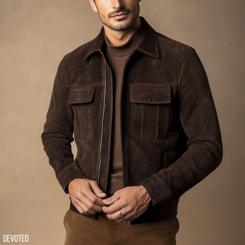 Dart Jacket XS Brown Suede