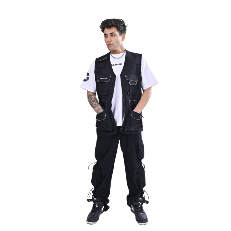 MULTI POCKETS REFLECTOR CARGO VEST XS