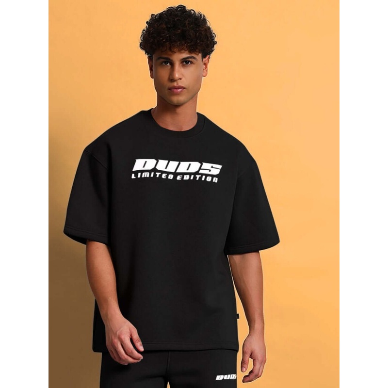 SKODA FLEECE OVERSIZED T-SHIRT BLACK S