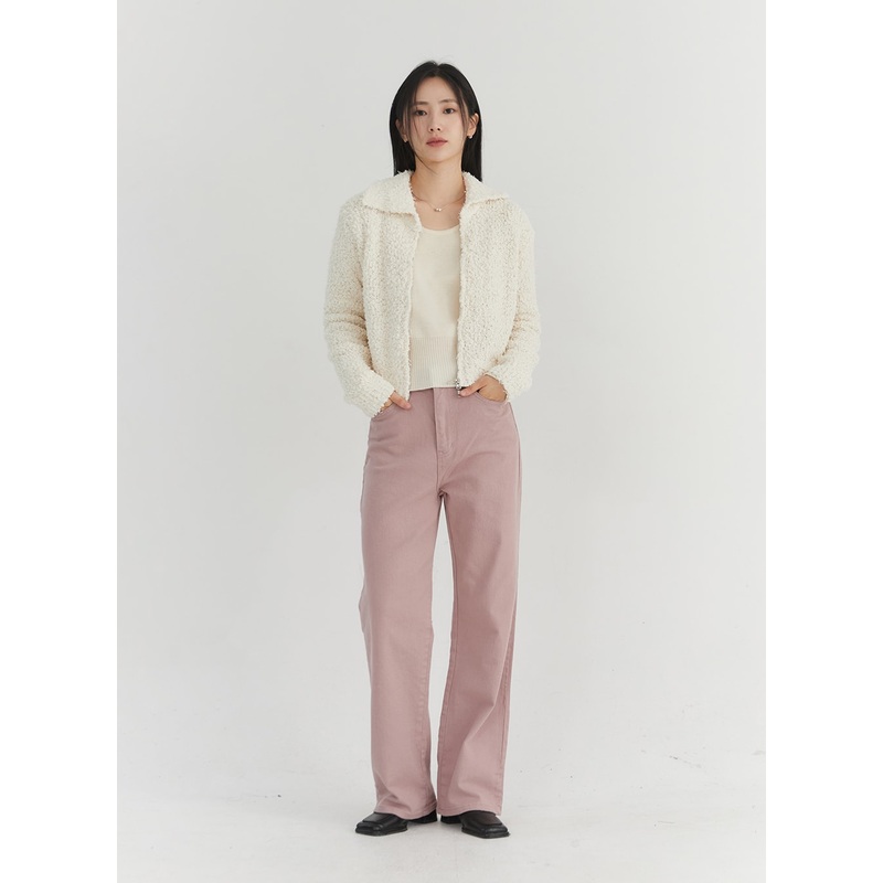 Soft Color Wide Pants ON303 Pink S
