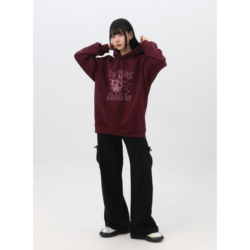 Straight Fit String Cargo Pants IN310 Black S/M