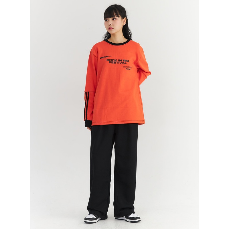 Wide Fit Banded Pants CO330 Black S/M