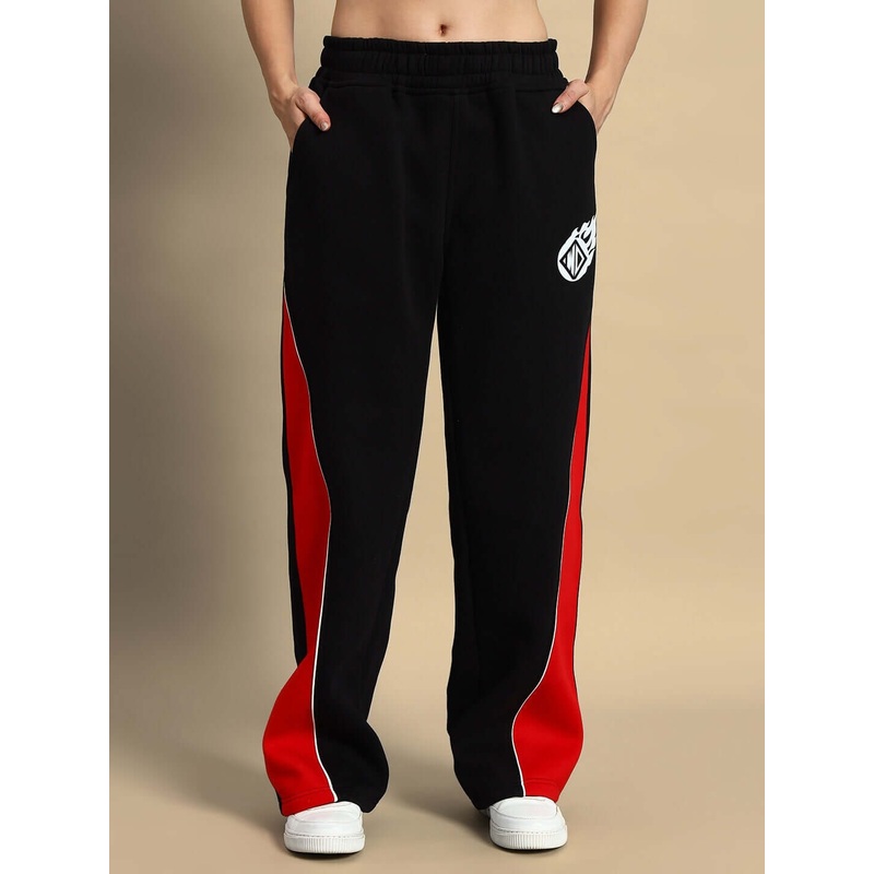WOMEN WD FIREBALL COLORBLOCK CARGO PANT BLACK RED XS