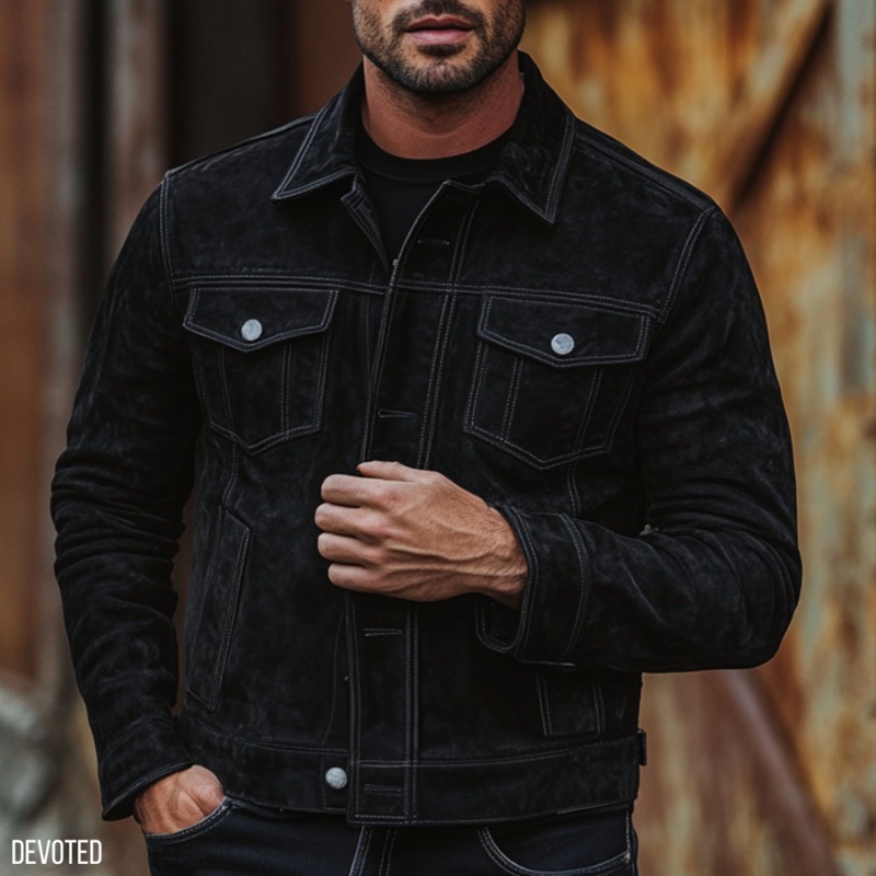 Sperwer Jacket XS Black Suede