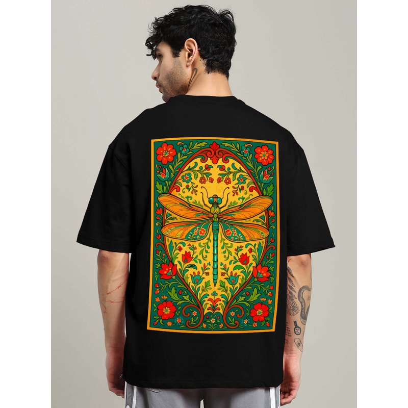 DRAGONFLY OVERSIZED T-SHIRT BLACK XS