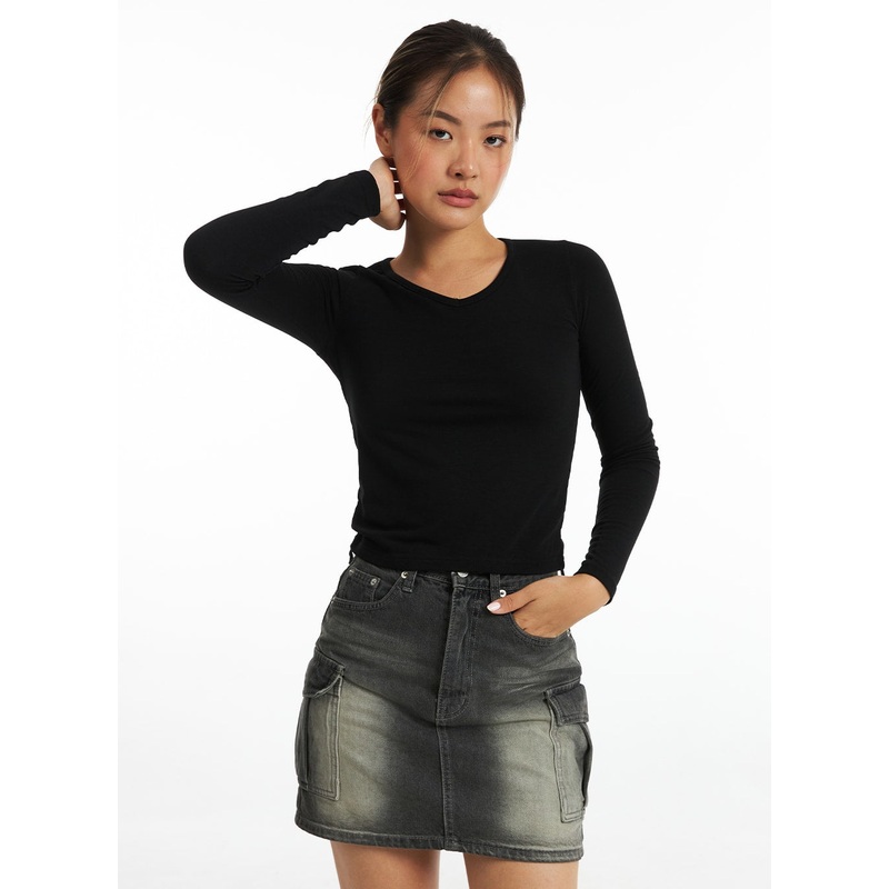 Metro Basic Slim-Fit T-Shirt CO318 Black S/M