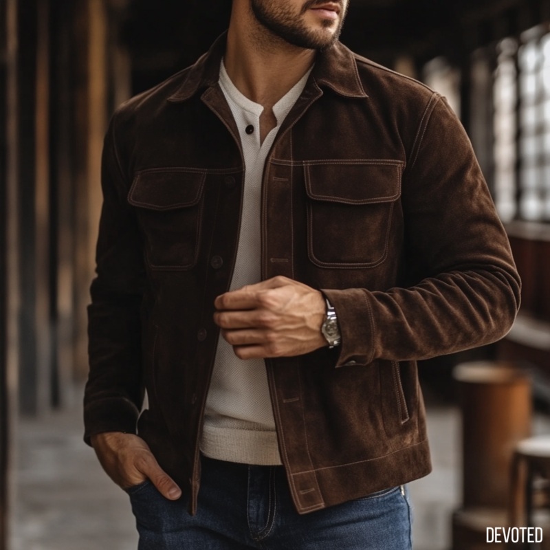 Tigershark Jacket XS Brown Suede