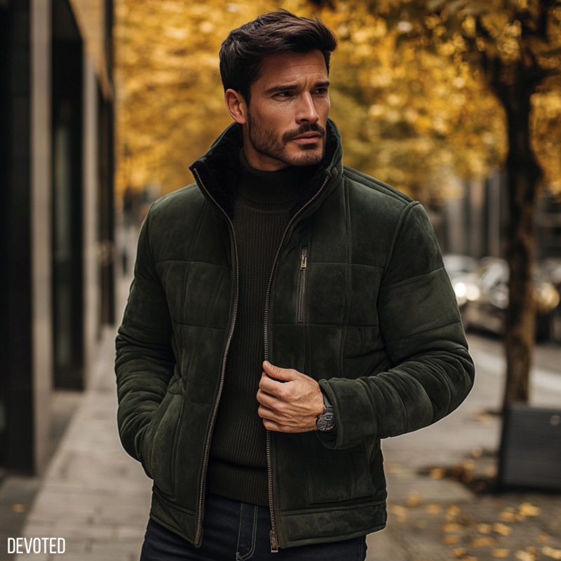 Viper Jacket XS Green Suede