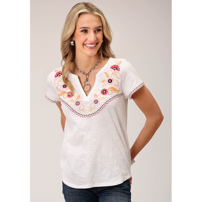 Womens Short Sleeve Knit Cotton Slub Jersey Tee Top XS