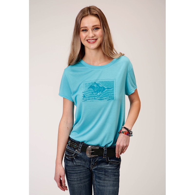 Womens Short Sleeve Knit Poly Rayon Jersey Tee Shirt Top XS