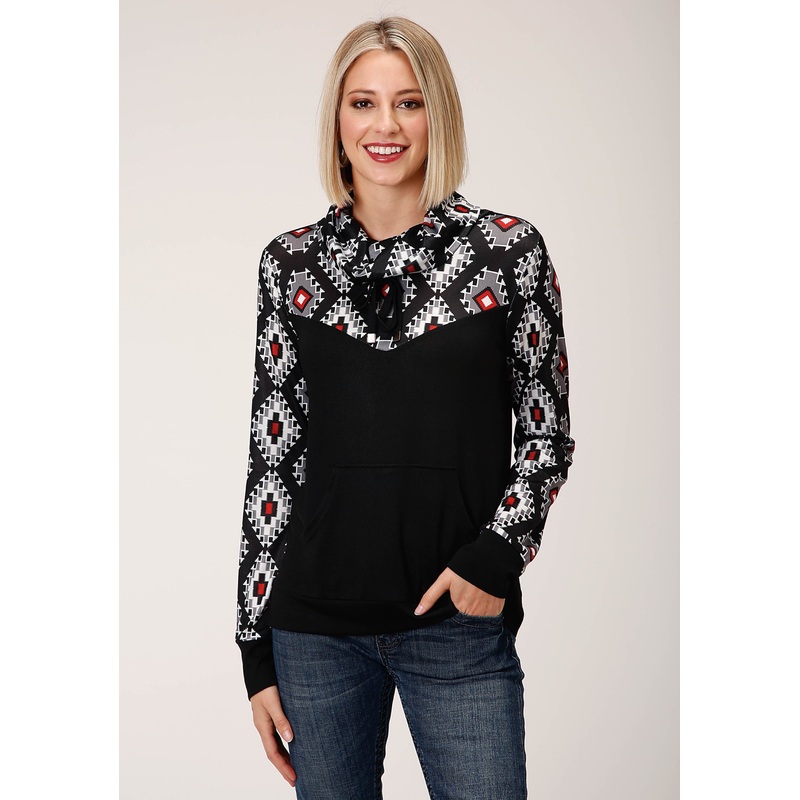 Womens Long Sleeve Knit Cowl Neck Pullover Top Top XS