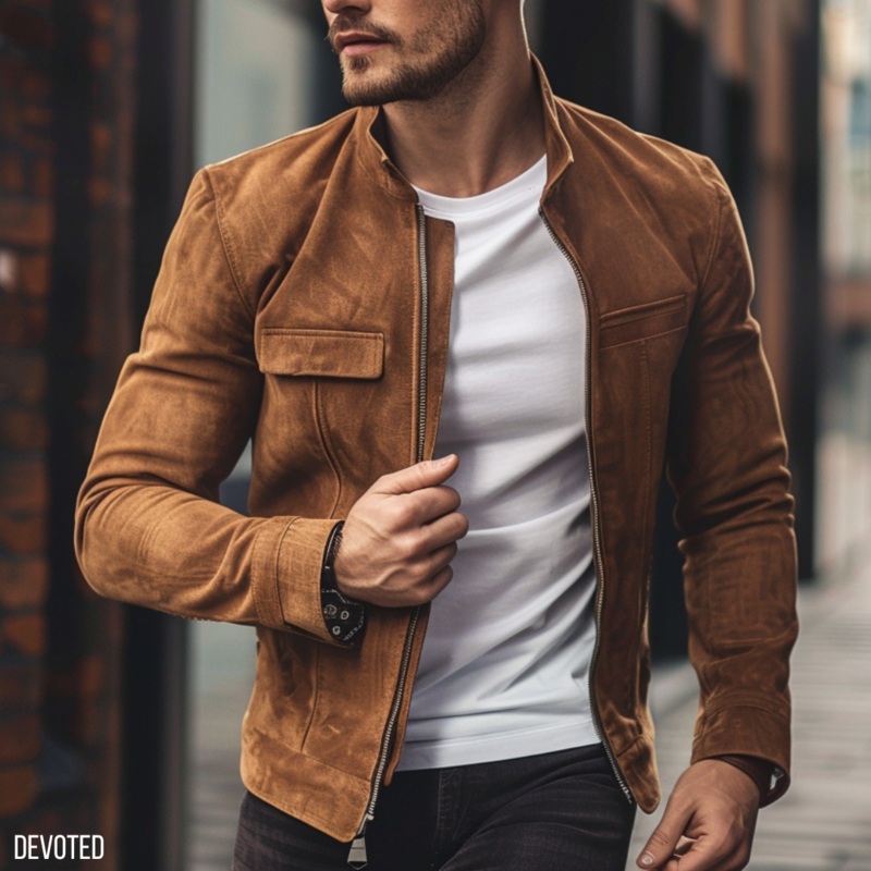 Hunter Jacket XS Tan Suede