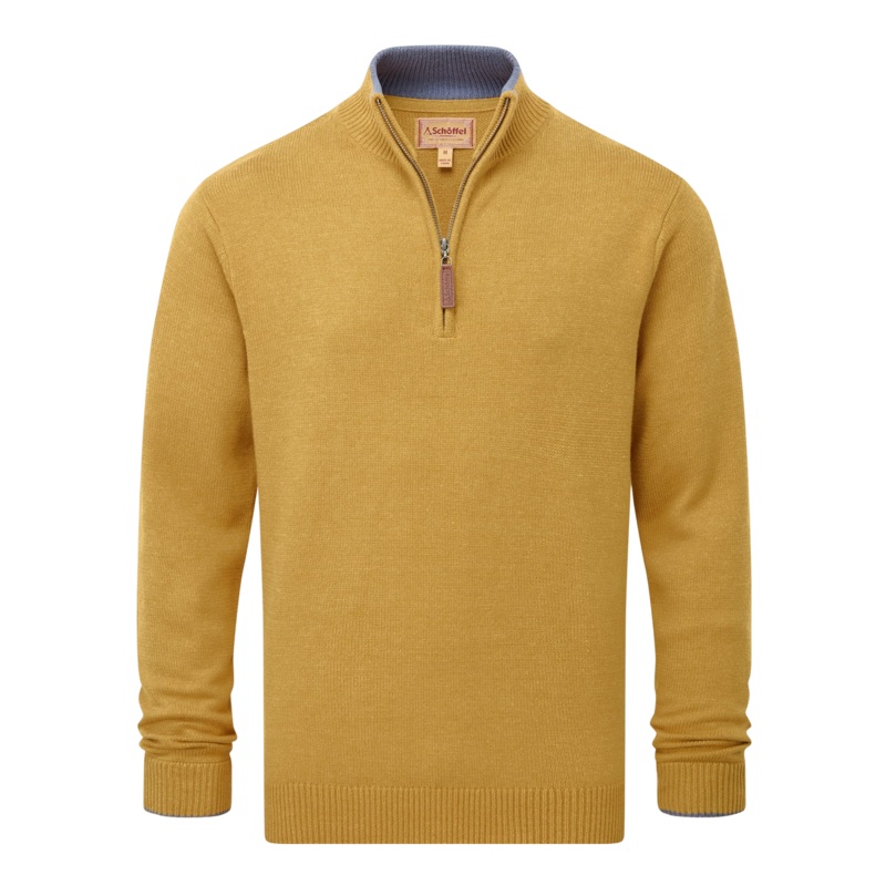 Schoffel Blair 1/4 Zip Jumper Mustard Medium