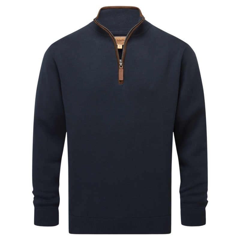 Schoffel Marlow 1/4 Zip Jumper Navy Medium