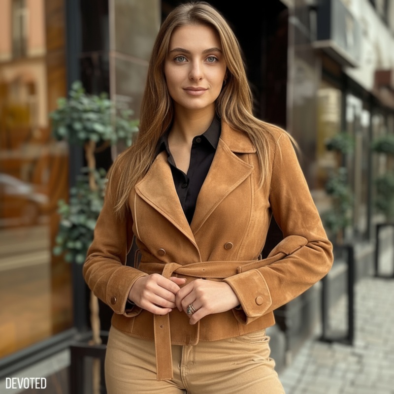 Stella Jacket XXS Tan Suede