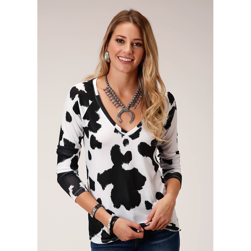 Womens Long Sleeve Knit Sweater Jersey Vneck Top Top XS