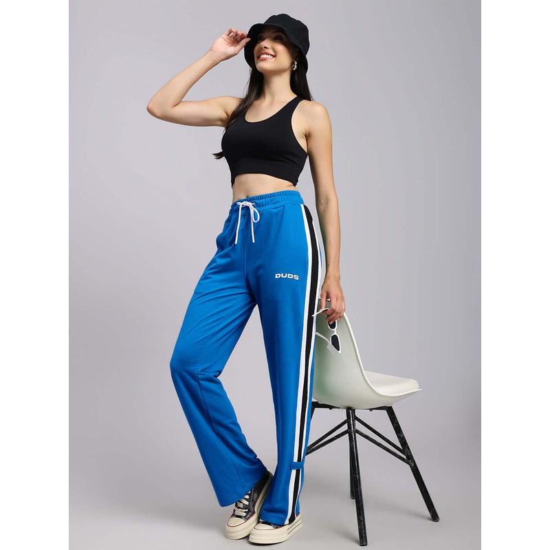 WOMENS ROSSTON FLAT-OUT RELAXED FIT JOGGERS BLUE XS