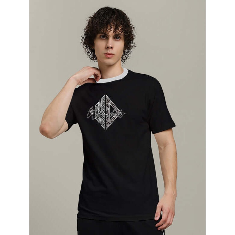 ANGULAR REGULAR FIT T-SHIRT BLACK XS