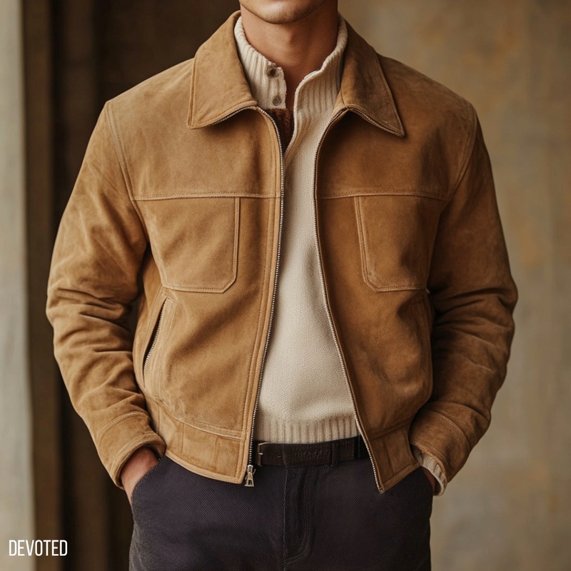 Bristol Jacket XS Tan Suede