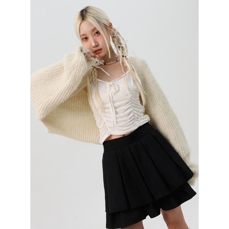 Cozy Knit Bolero IS307 Light beige S/M