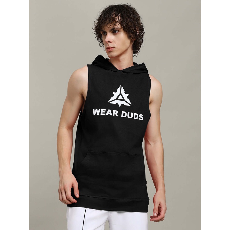 CYBRAN GYM HOODED T-SHIRT BLACK XS