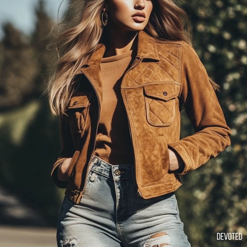 Darcy Jacket XXS Tan Suede