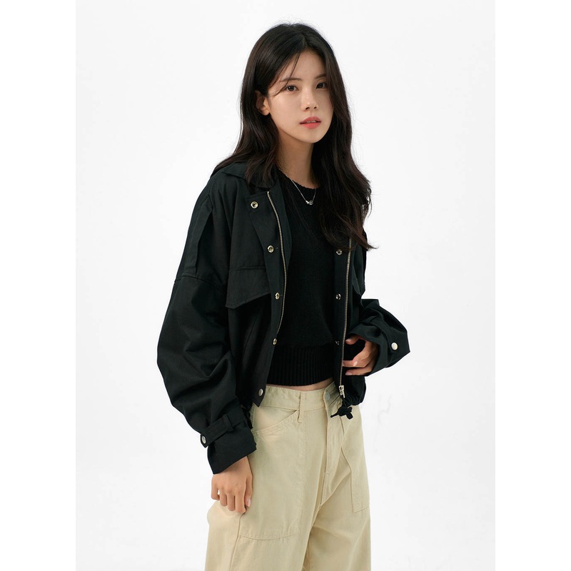 Fall Zip-Up Jacket OG322 Beige S/M