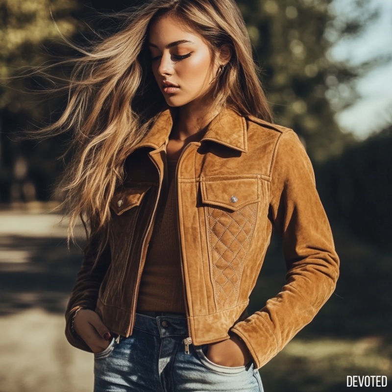 Fleur Jacket XXS Tan Suede