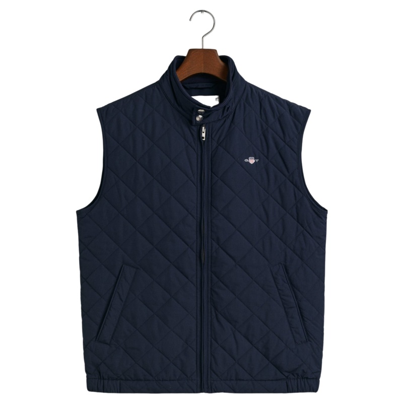 GANT Quilted Windcheater Vest Evening Blue Medium