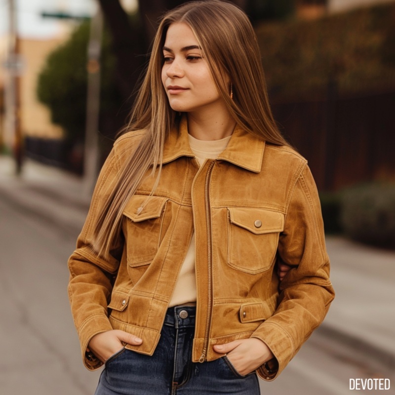 Honey Jacket XXS Tan Suede