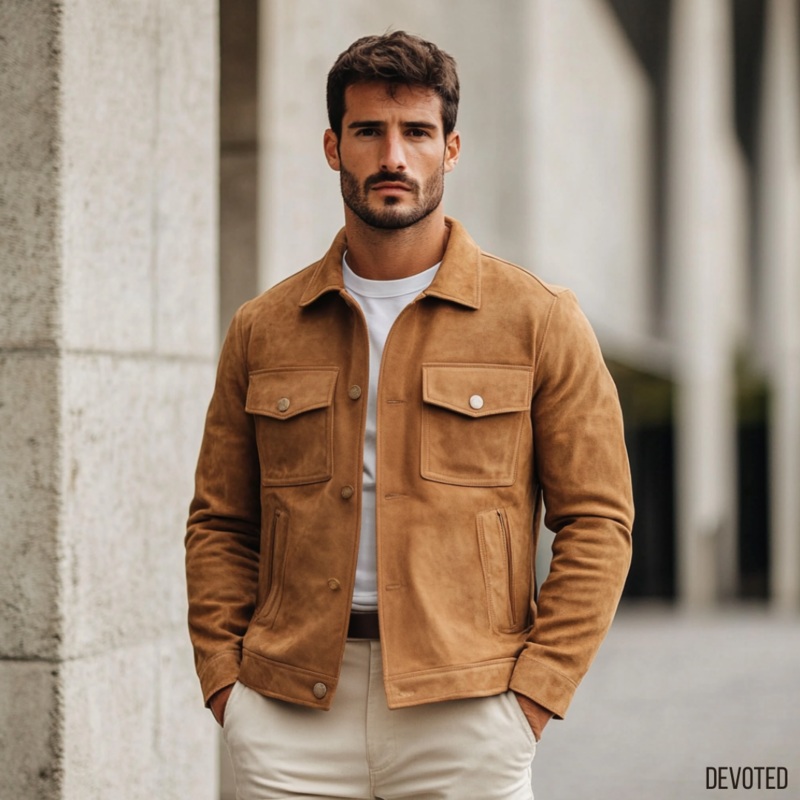 Lancaster Jacket XS Tan Suede