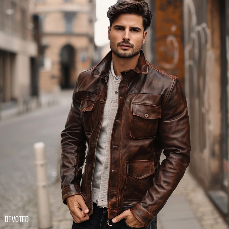 Lincoln Jacket XS Brown Leather