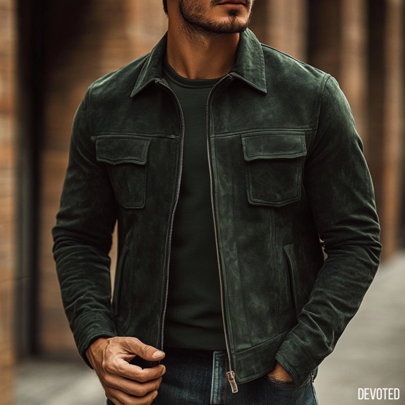 Manchester Jacket XS Green Suede