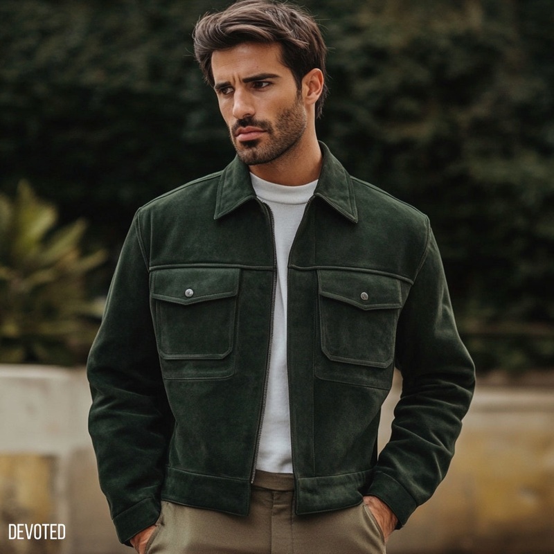 Snark Jacket XS Green Suede